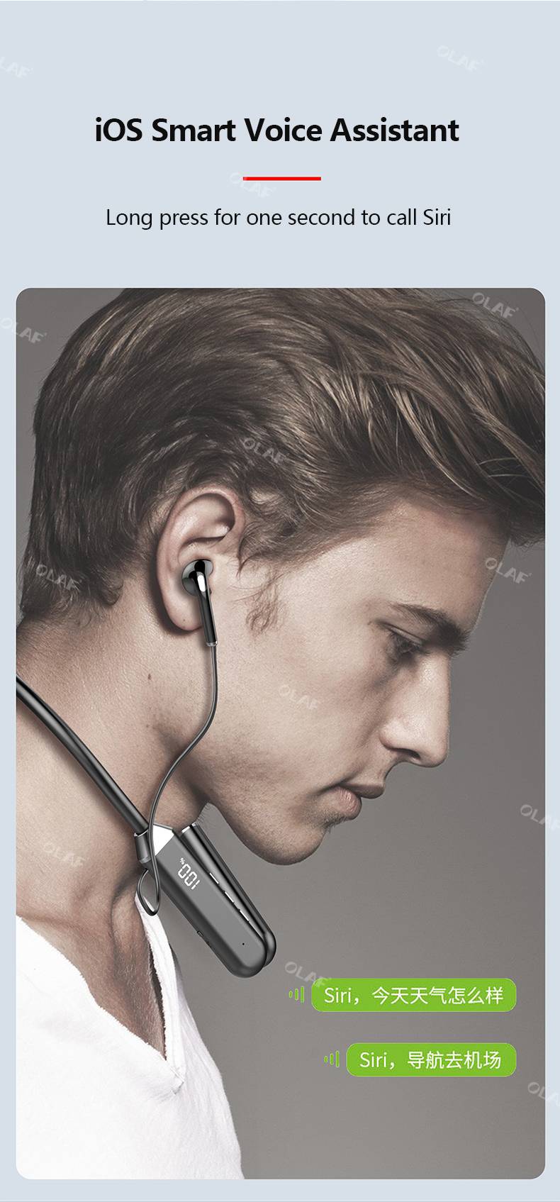 Olaf TWS Magnetic Wireless Headphones Neckband Bluetooth 5.2 Earphone headset Sports Running Waterproof Earbud Wireless with MiC Olaf TWS Magnetic Wireless Headphones Neckband Bluetooth 5.2 Earphone headset Sports Running Waterproof Earbud Wireless with MiC