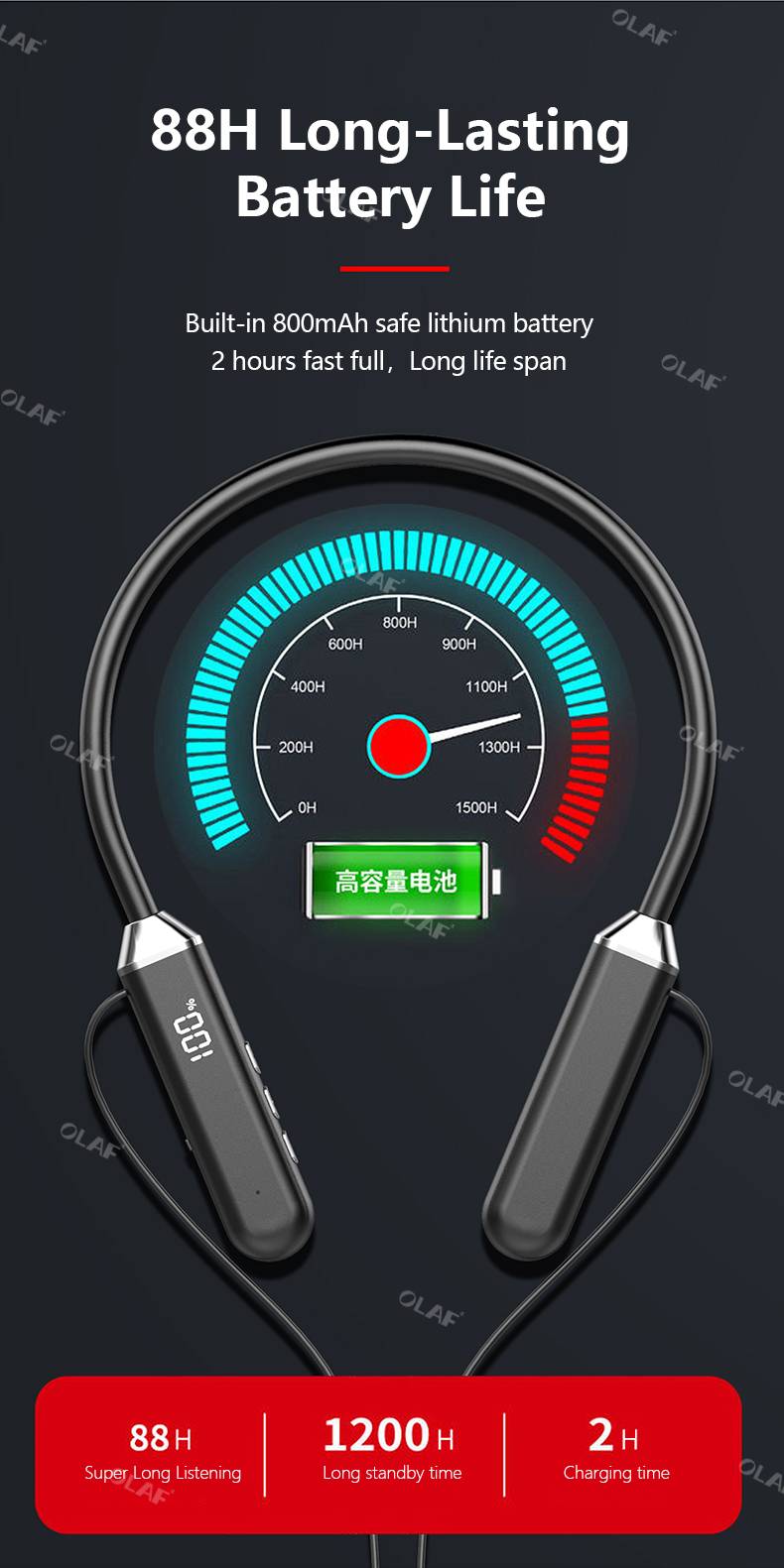 Olaf TWS Magnetic Wireless Headphones Neckband Bluetooth 5.2 Earphone headset Sports Running Waterproof Earbud Wireless with MiC Olaf TWS Magnetic Wireless Headphones Neckband Bluetooth 5.2 Earphone headset Sports Running Waterproof Earbud Wireless with MiC