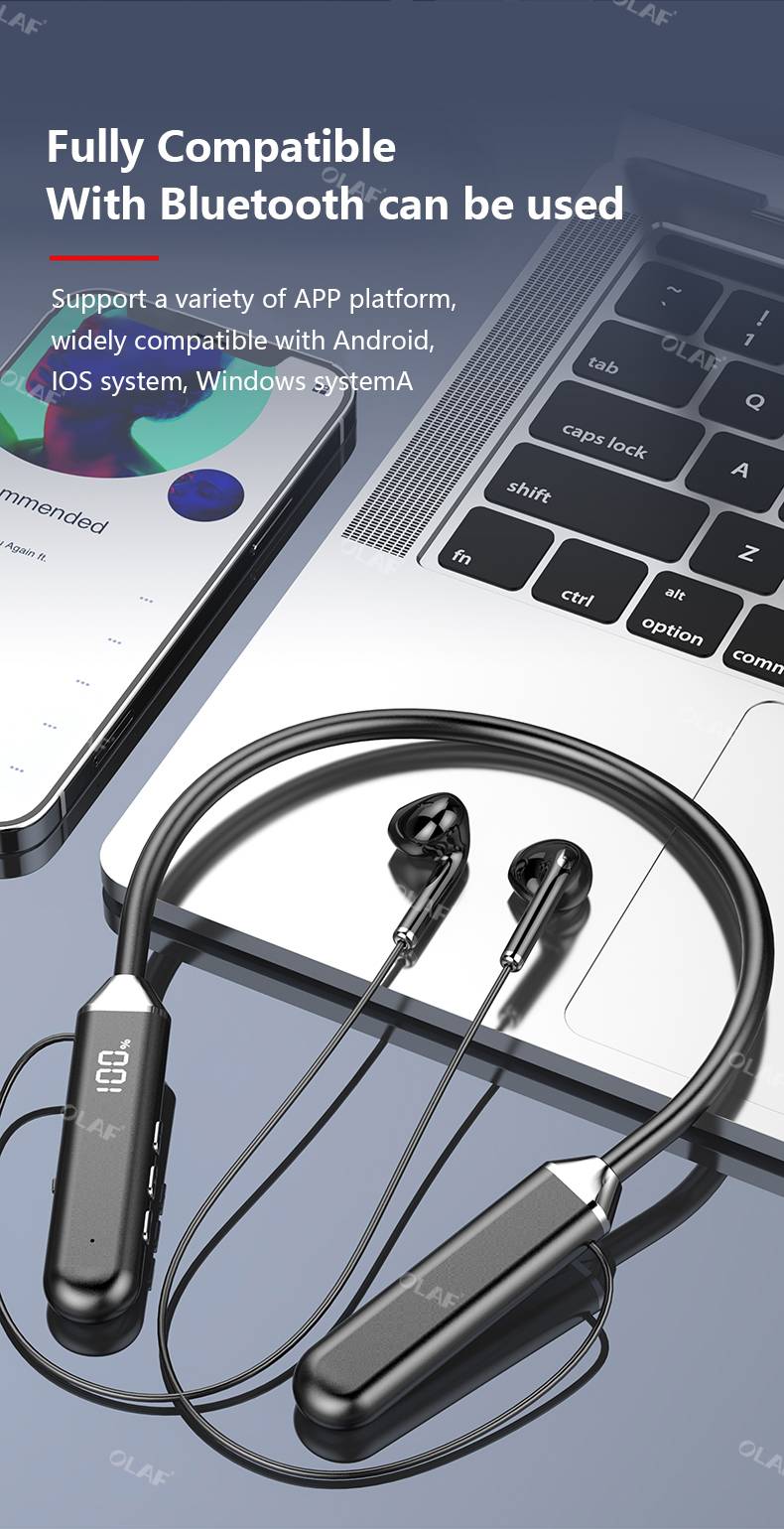 Olaf TWS Magnetic Wireless Headphones Neckband Bluetooth 5.2 Earphone headset Sports Running Waterproof Earbud Wireless with MiC Olaf TWS Magnetic Wireless Headphones Neckband Bluetooth 5.2 Earphone headset Sports Running Waterproof Earbud Wireless with MiC
