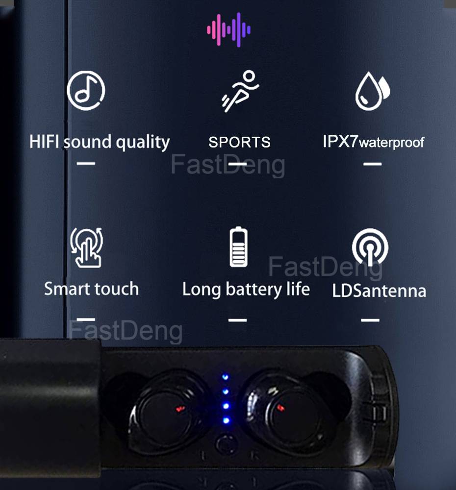 TWS Bluetooth Earphones Wireless Headphones With Microphone Sports Waterproof Touch Control Wireless Headsets Earbuds Gamer TWS Bluetooth Earphones Wireless Headphones With Microphone Sports Waterproof Touch Control Wireless Headsets Earbuds Gamer