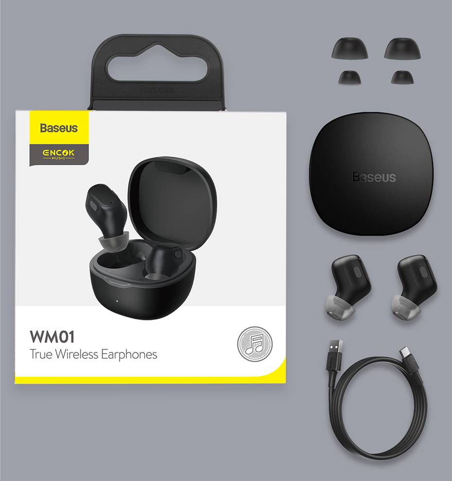 Baseus WM01 TWS Bluetooth Earphones with Microphone Stereo Wireless 5.0 Noise Cancelling Touch Control Gaming Sports Headphones Baseus WM01 TWS Bluetooth Earphones with Microphone Stereo Wireless 5.0 Noise Cancelling Touch Control Gaming Sports Headphones