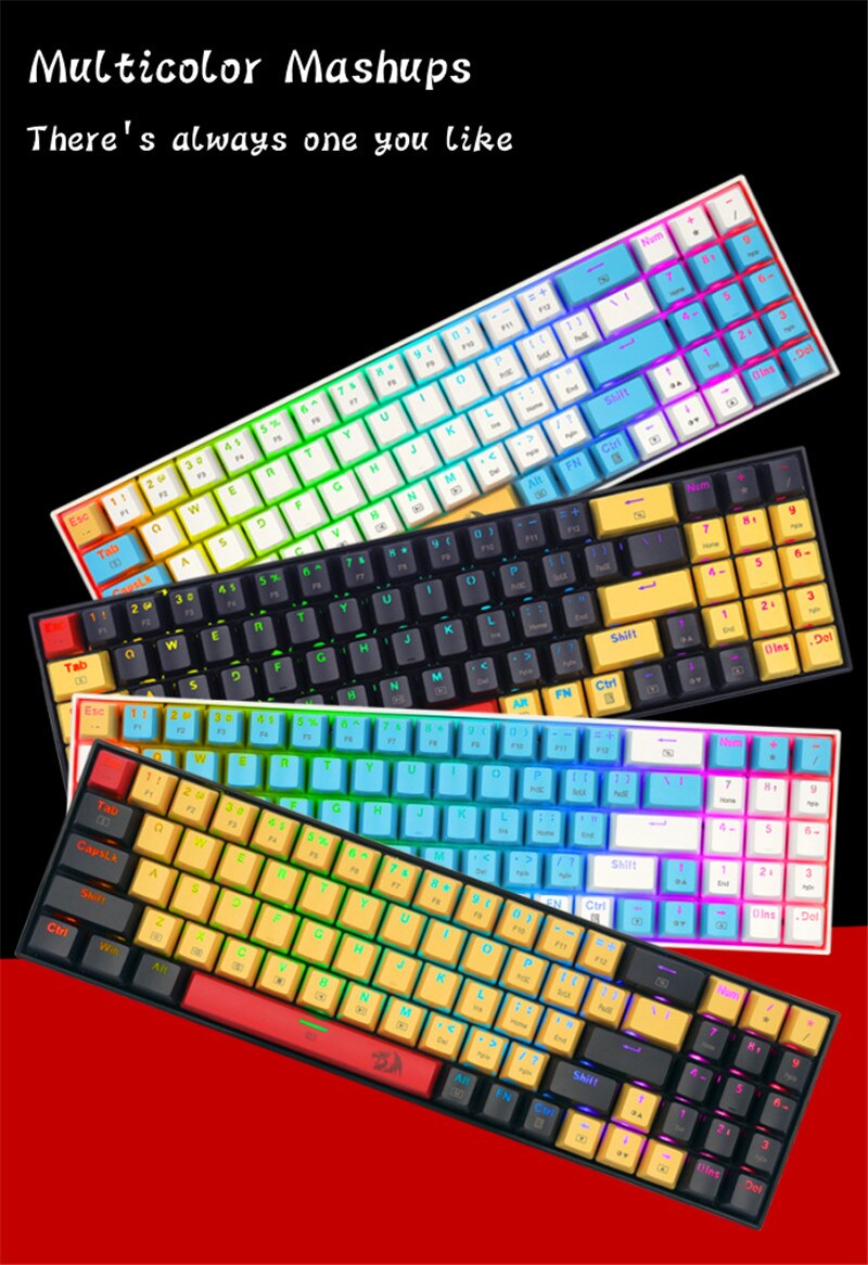 Redragon k688 Gaming Mechanical Keyboard RGB Backlit 78 Keys Swith Anti-Dust Proof Switches Hot Swappable Ergonomic for PC Gamer Redragon k688 Gaming Mechanical Keyboard RGB Backlit 78 Keys Swith Anti-Dust Proof Switches Hot Swappable Ergonomic for PC Gamer