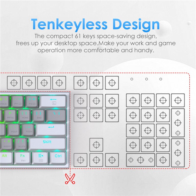 Redragon K616 Pro TKL Wireless RGB Mechanical Keyboard 5.0 BT/2.4 Ghz/Wired Three Modes 60% Bluetooth Keyboard Linear Red Switch Redragon K616 Pro TKL Wireless RGB Mechanical Keyboard 5.0 BT/2.4 Ghz/Wired Three Modes 60% Bluetooth Keyboard Linear Red Switch
