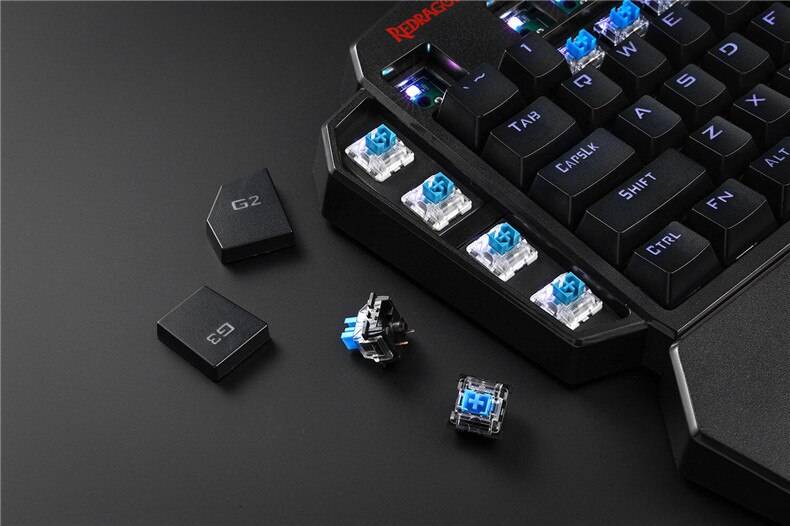 Redragon K585 DITI Wireless One-Handed Mechanical Keyboard 42 Keys 2.4Ghz RGB Gaming Keypad Detachable Wrist Support for PC Game Redragon K585 DITI Wireless One-Handed Mechanical Keyboard 42 Keys 2.4Ghz RGB Gaming Keypad Detachable Wrist Support for PC Game