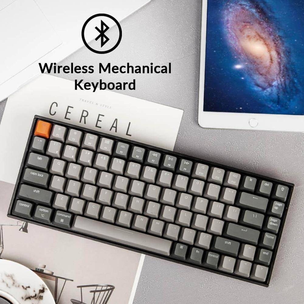 Keychron K2 B V2 Bluetooth USB Mechanical Keyboard w/ Gateron Switch RGB Backlit 84 Key Computer Keyboard for Mac Windows Keychron K2 B V2 Bluetooth USB Mechanical Keyboard w/ Gateron Switch RGB Backlit 84 Key Computer Keyboard for Mac Windows