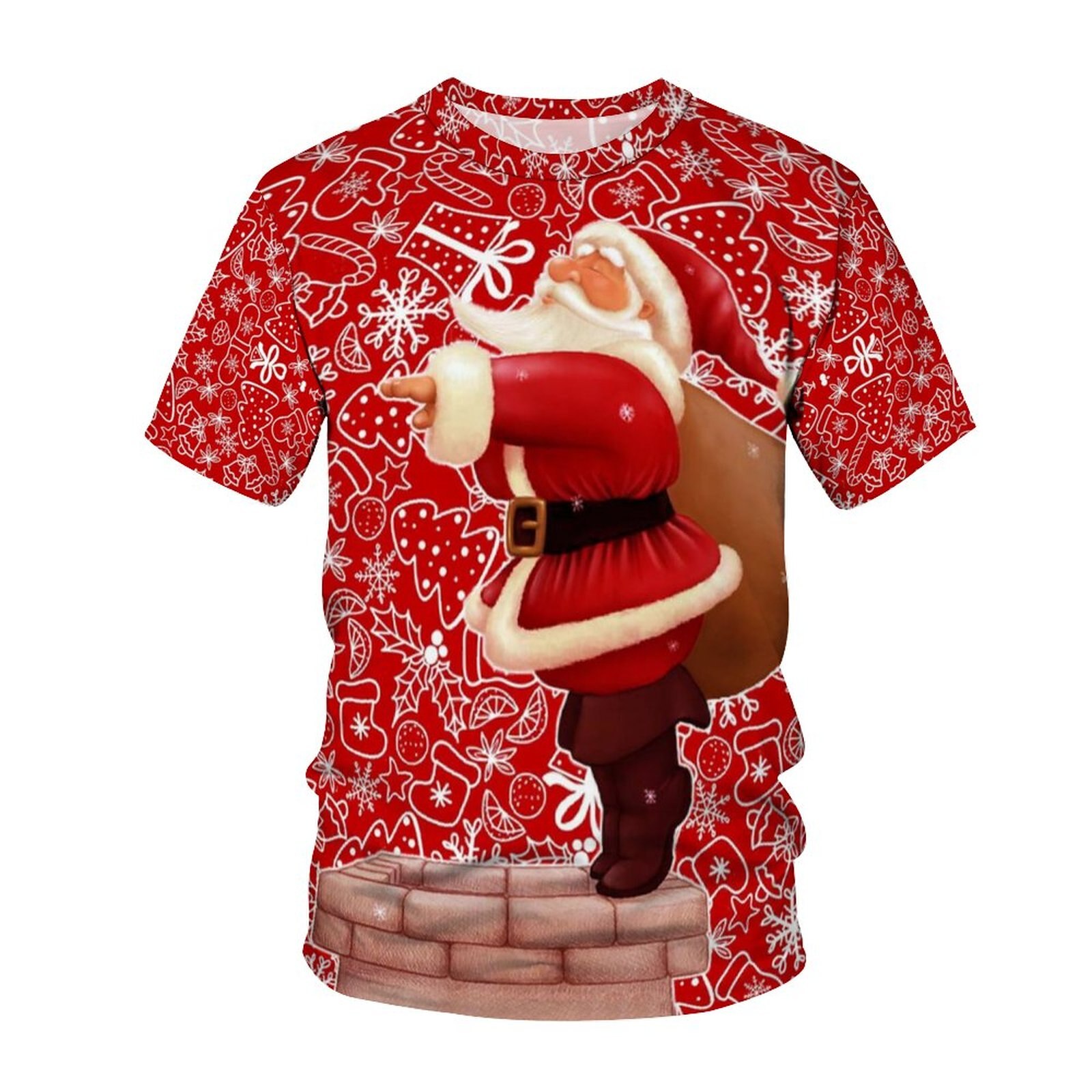 2022 new Christmas Carnival Men's T-shirt Printing Santa Claus Costume Christmas Tree Snowman Atmosphere christmas clothes girls 2022 new Christmas Carnival Men's T-shirt Printing Santa Claus Costume Christmas Tree Snowman Atmosphere christmas clothes girls