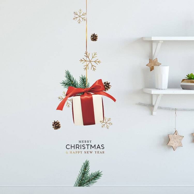 Christmas Gift Pattern Wall Stickers Christmas Festival Decoration Wallpaper Home Decor New Year Decals Glass Window Door Poster Christmas Gift Pattern Wall Stickers Christmas Festival Decoration Wallpaper Home Decor New Year Decals Glass Window Door Poster