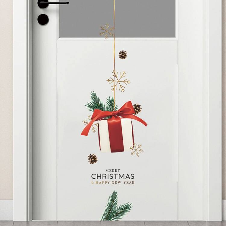 Christmas Gift Pattern Wall Stickers Christmas Festival Decoration Wallpaper Home Decor New Year Decals Glass Window Door Poster Christmas Gift Pattern Wall Stickers Christmas Festival Decoration Wallpaper Home Decor New Year Decals Glass Window Door Poster