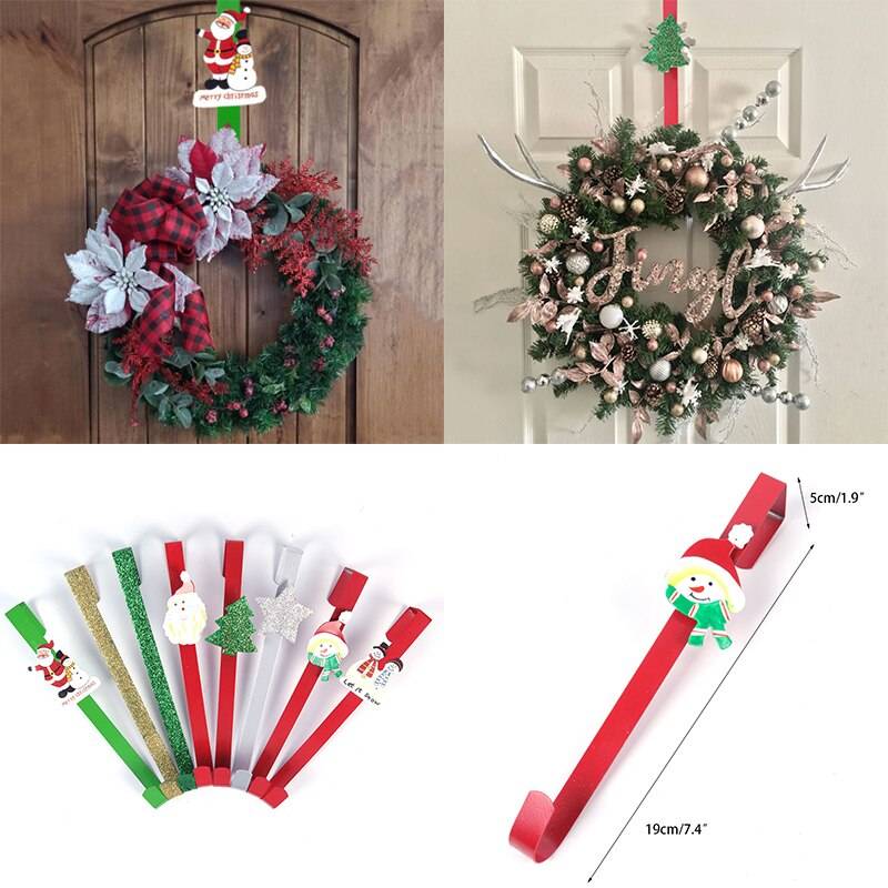 Christmas Wreath Hanger Front Door Hook Holder Christmas Ornaments Hanging Decor Xmas Home Decoration Noel 2022 Navidad Natal Christmas Wreath Hanger Front Door Hook Holder Christmas Ornaments Hanging Decor Xmas Home Decoration Noel 2022 Navidad Natal