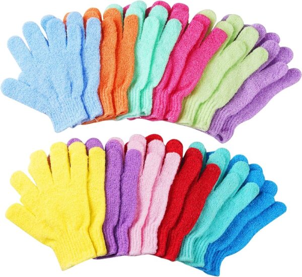 Exfoliating Gloves – 2PCS Shower Scrub Mitts for Deep Cleansing & Smooth Skin - Image 2